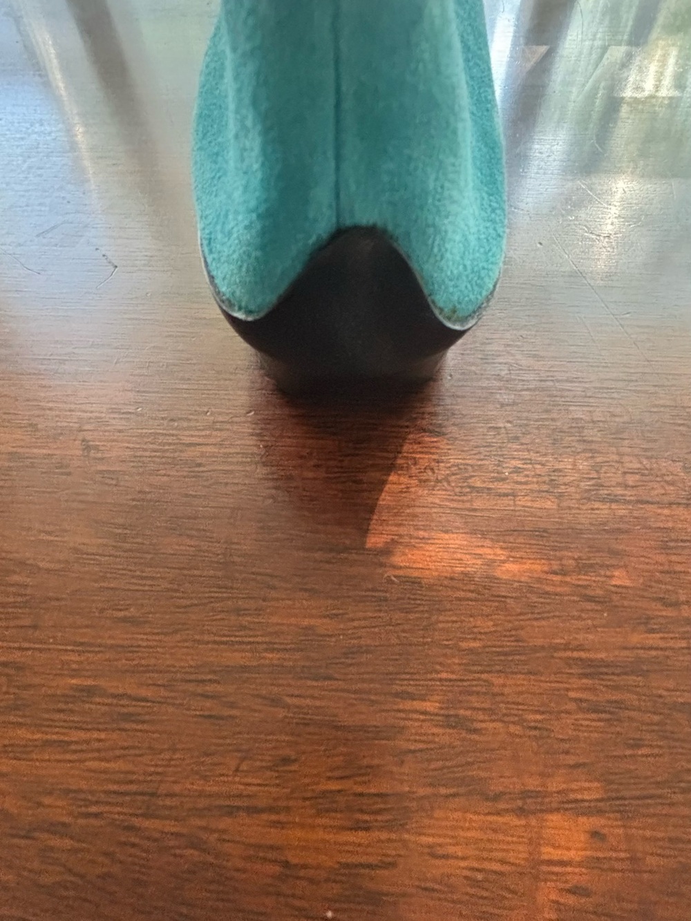 Salvatore Ferragamo Vara Suede Flats – Turquoise – Size 6 – Made in Italy – NEW - Picture 3 of 9